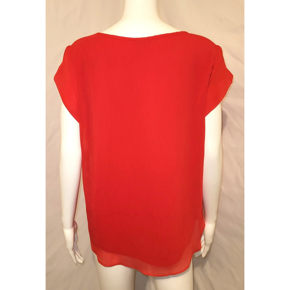 Layered Milano Blouse w/ Metal Embellishment - Size L - Picture 4 of 8